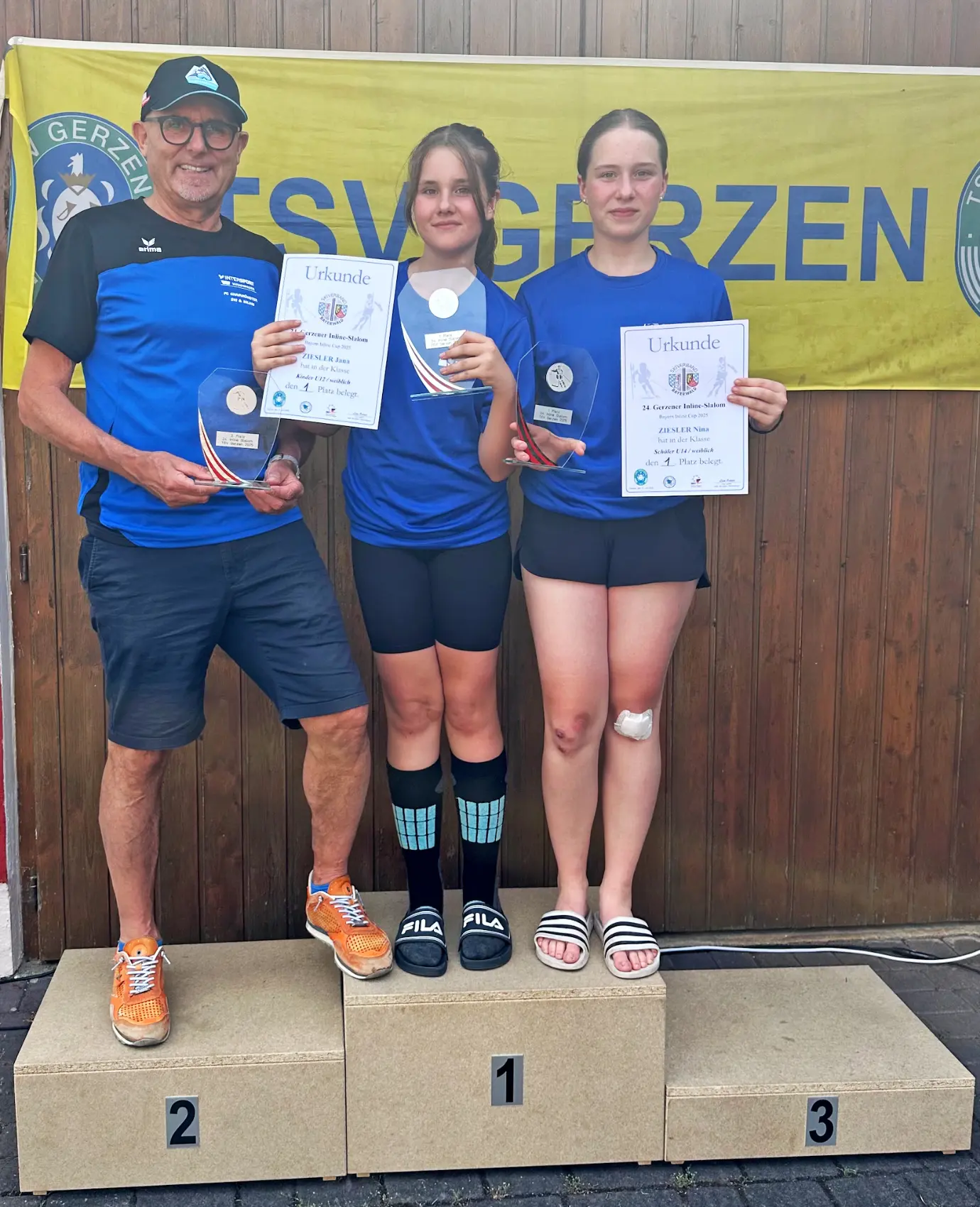 Sehr erfolgreich war der sportliche Ausflug für die drei Minstacher Starter Sigi Zistler und Jana sowie Nina Ziesler.