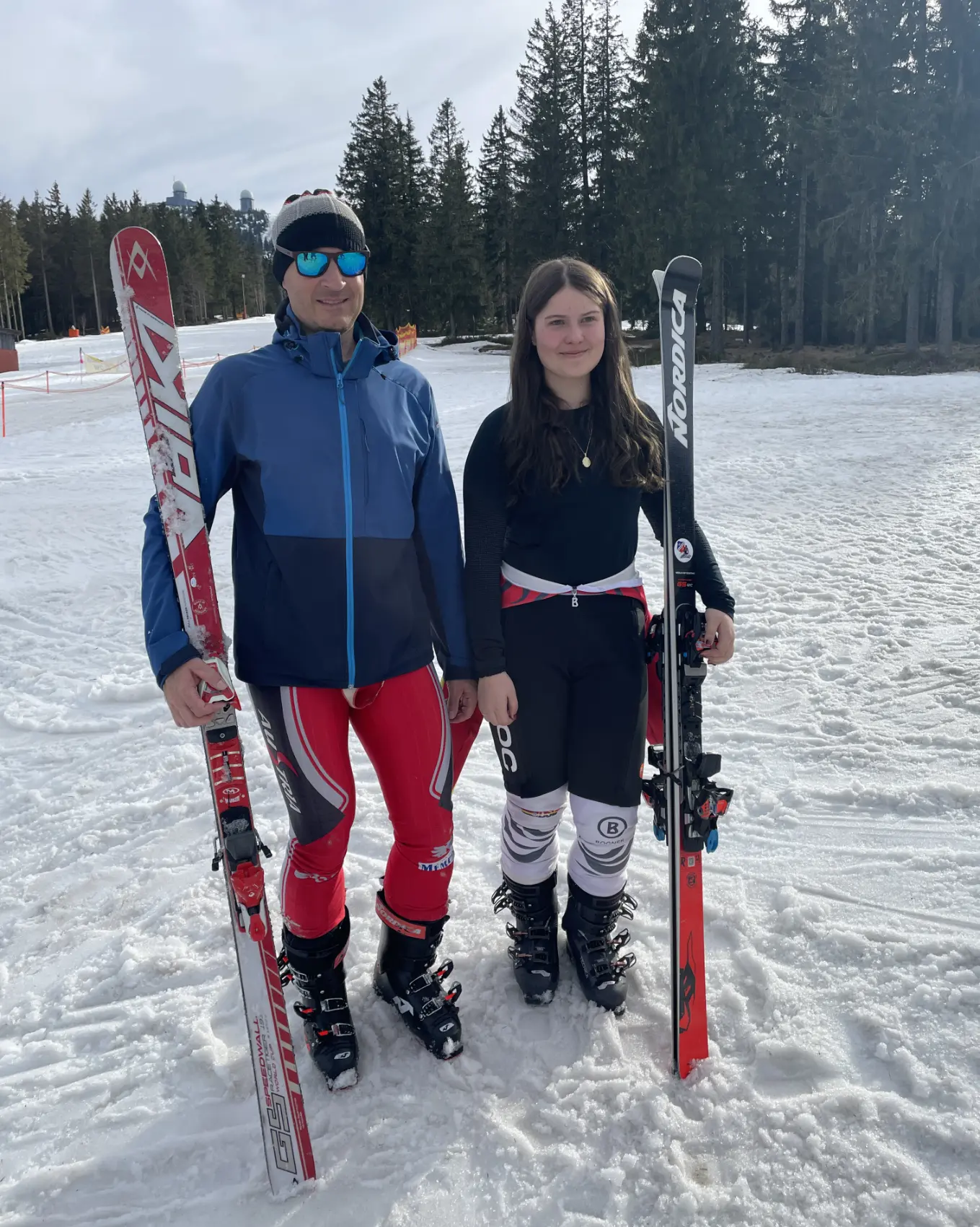 Julia Hecht und Daniel Mayer vom FC Chammünster sind die 60. Chamer Stadtmeister Ski alpin